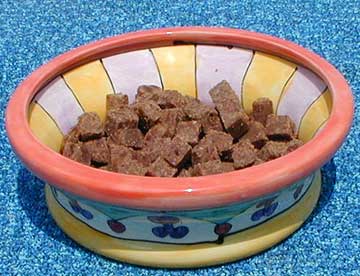 Bowl of dog treats