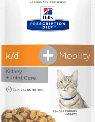 Bag of k/d mobility cat food
